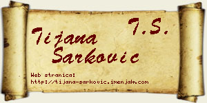 Tijana Šarković vizit kartica